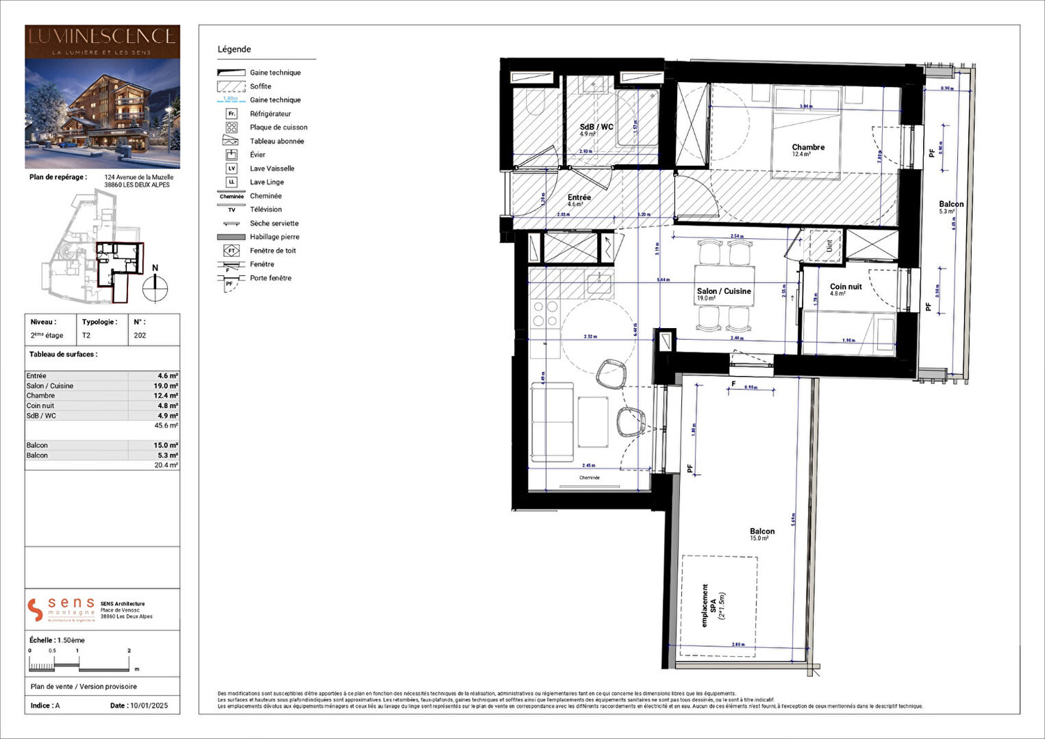 1 Bedroom Apartment with Mountain Views Floorplan 2