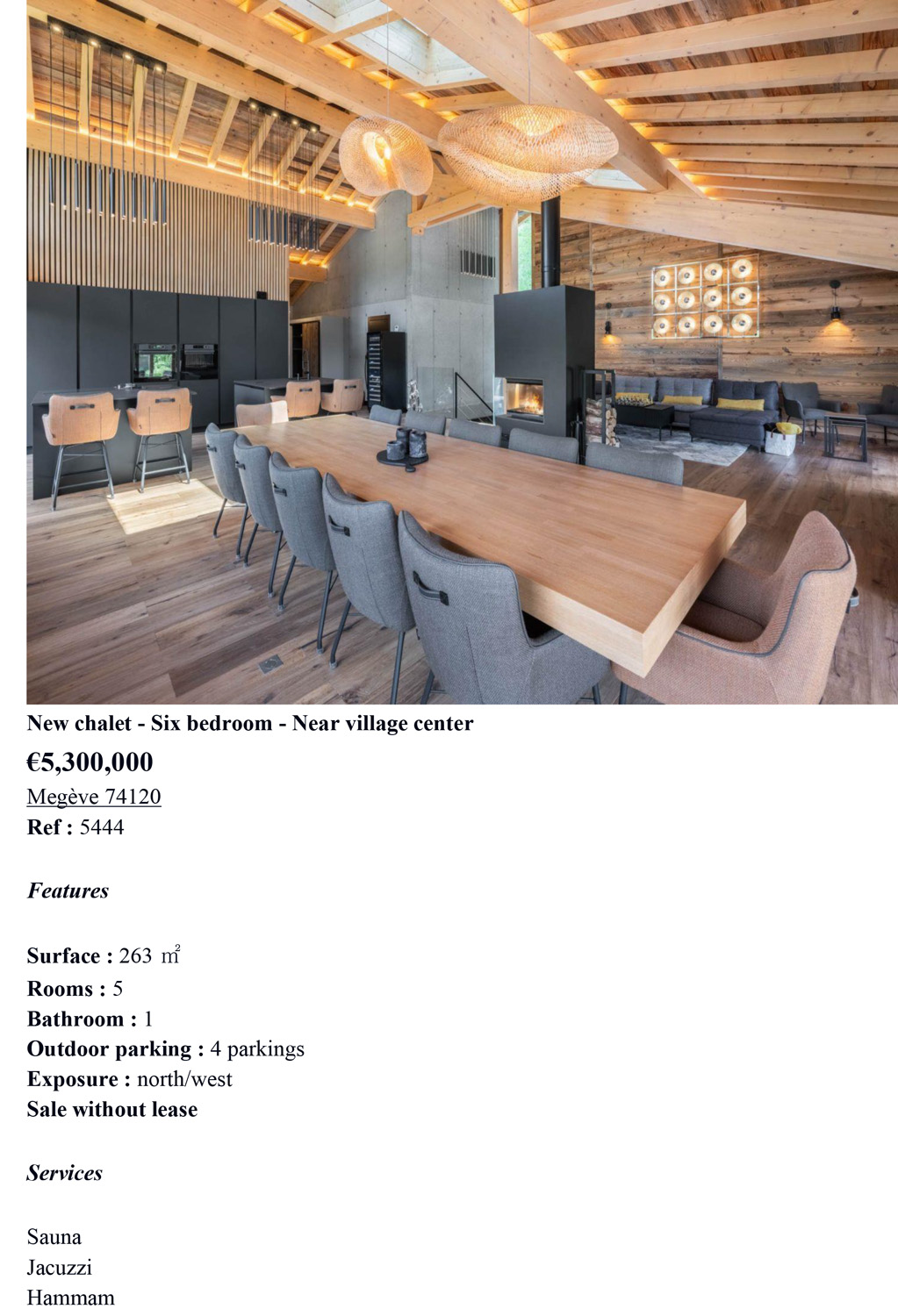 5 Bed Chalet in Megeve Floorplan 1
