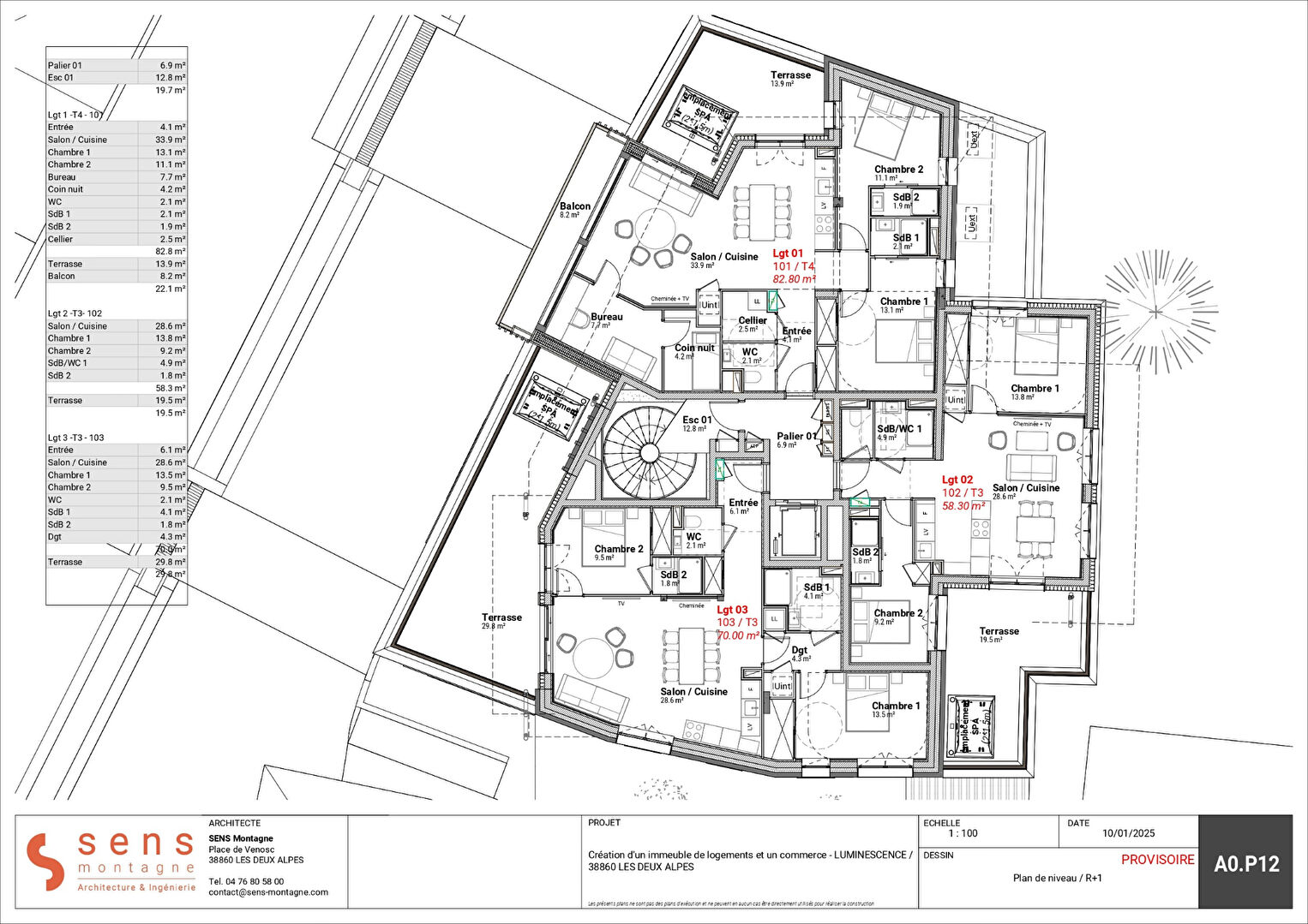 Duplex 3 - Bedroom Apartment-Top Floor Floorplan 1