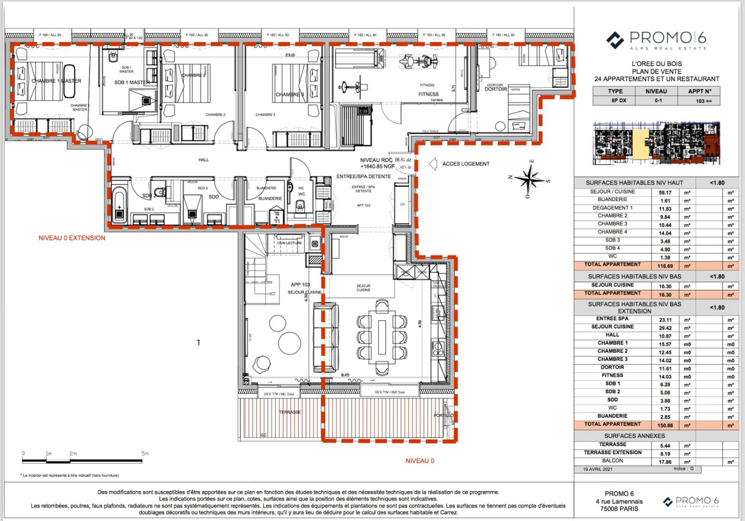 4 Bedroom Apartment in Meribel Les Allies Floorplan 2