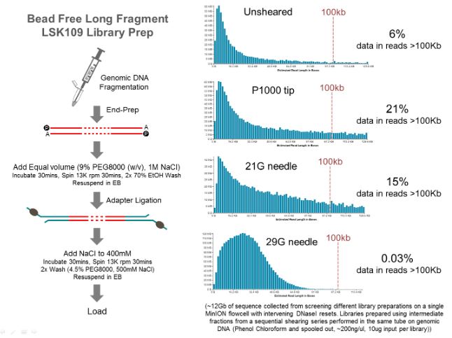 bead free long fragment lsk109 library preparation