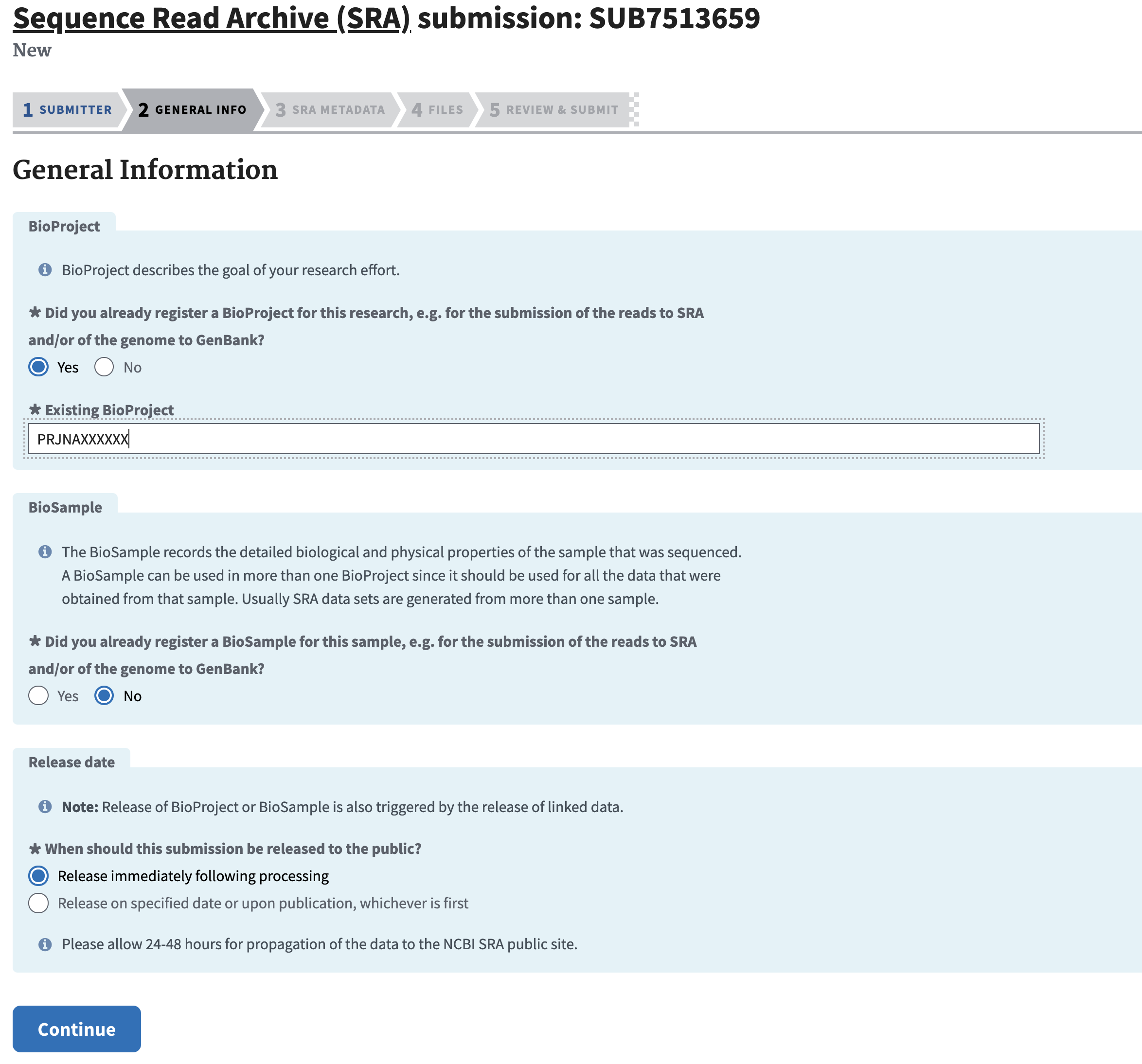 SARS-CoV-2 NCBI submission protocol: SRA, BioSample, and BioProject