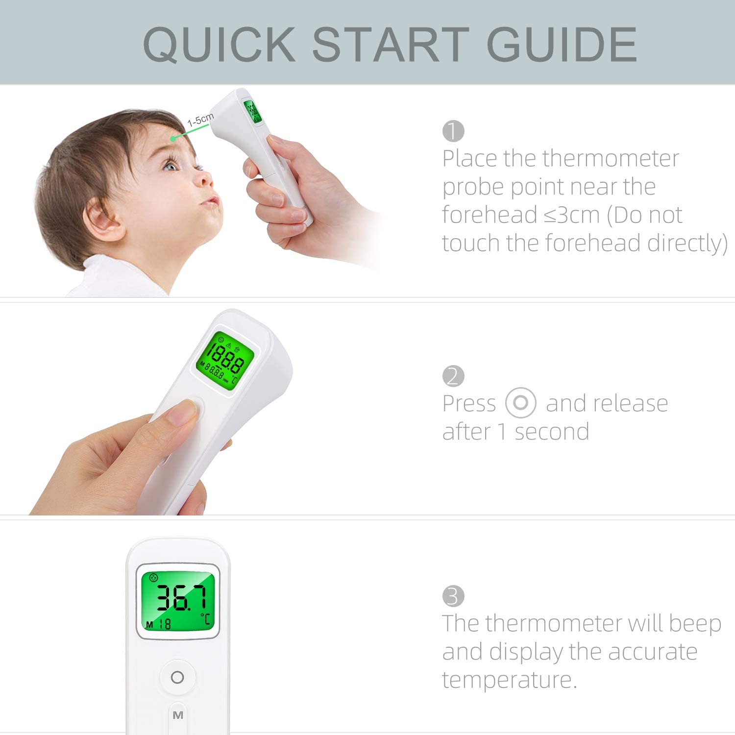 Infrared Thermometer NonContact Forehead AGM Bioland SE122 ProTrainings Health and Safety Store