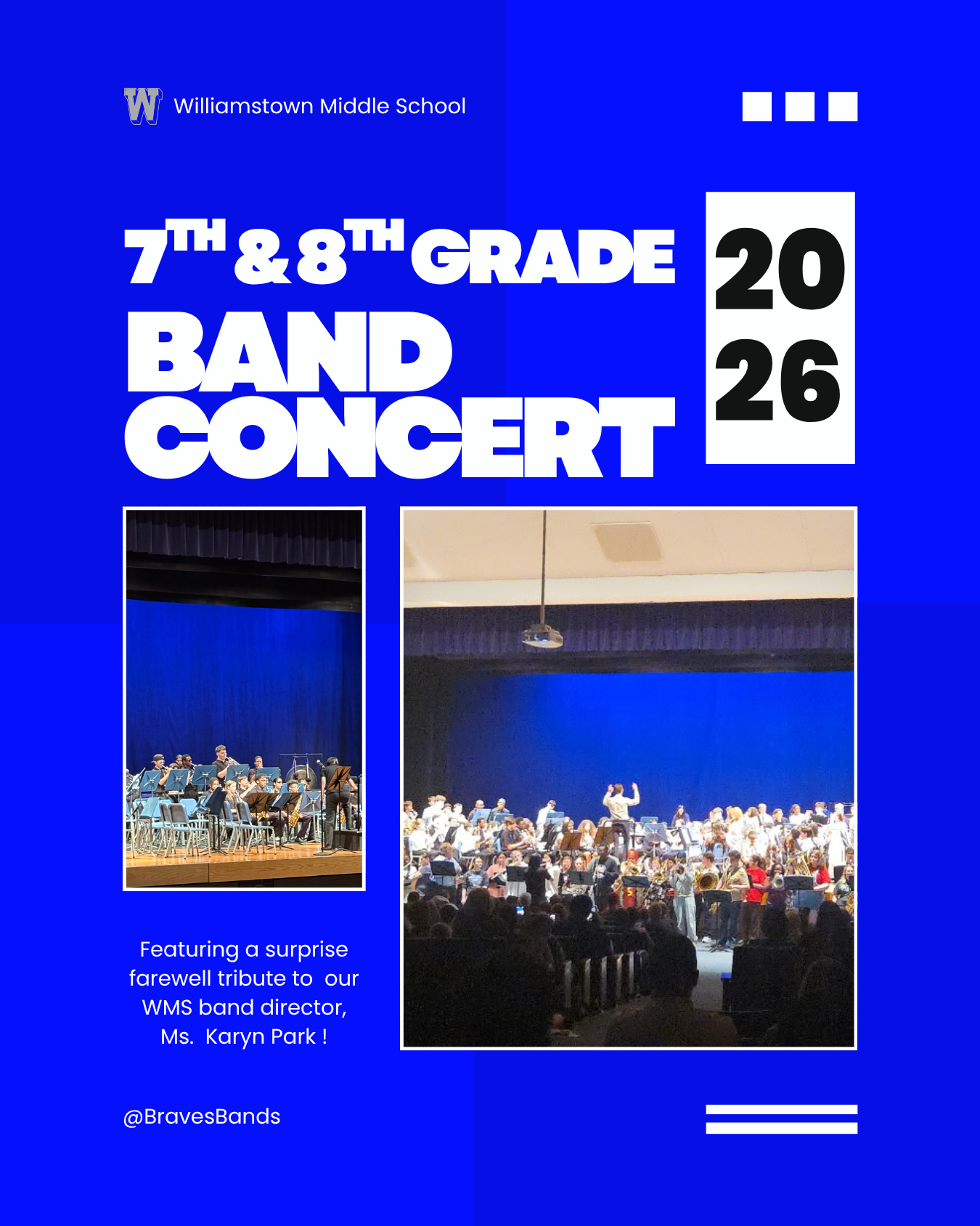 Middle School Band Concert Honors Ms. Park in Surprise Celebration