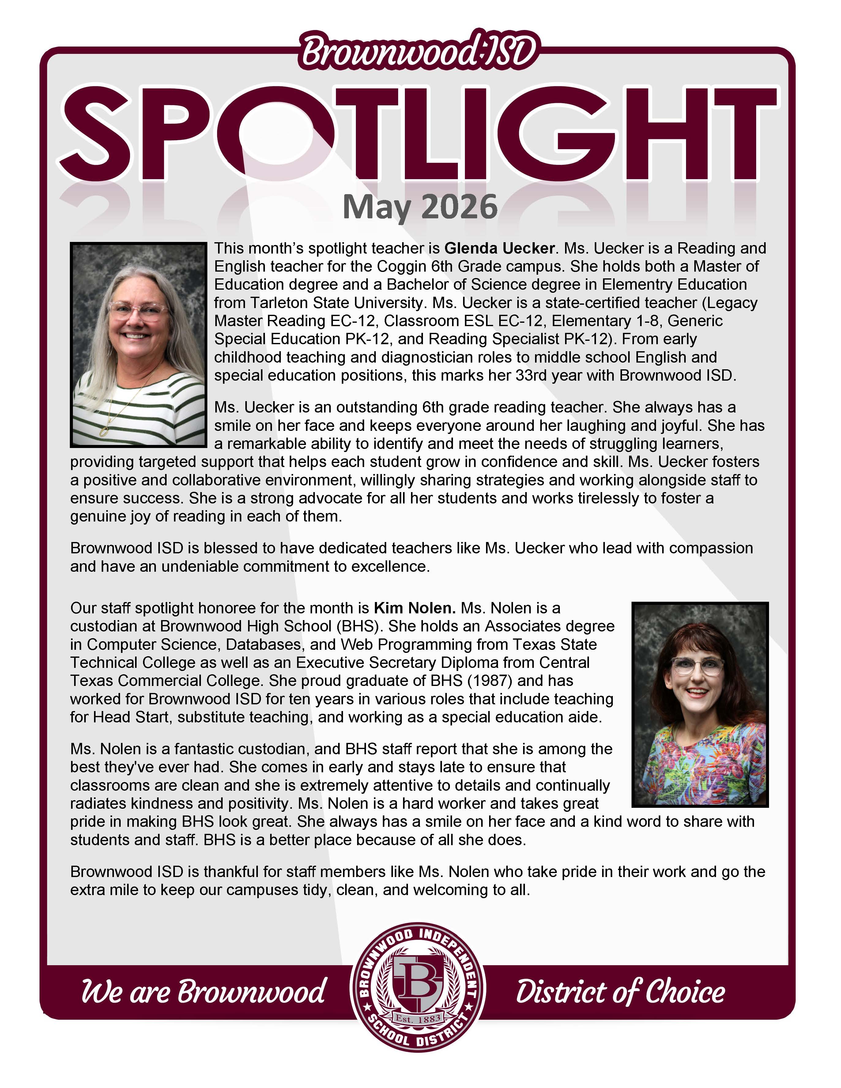 BISD Spotlight for May 2026 - Article Preview