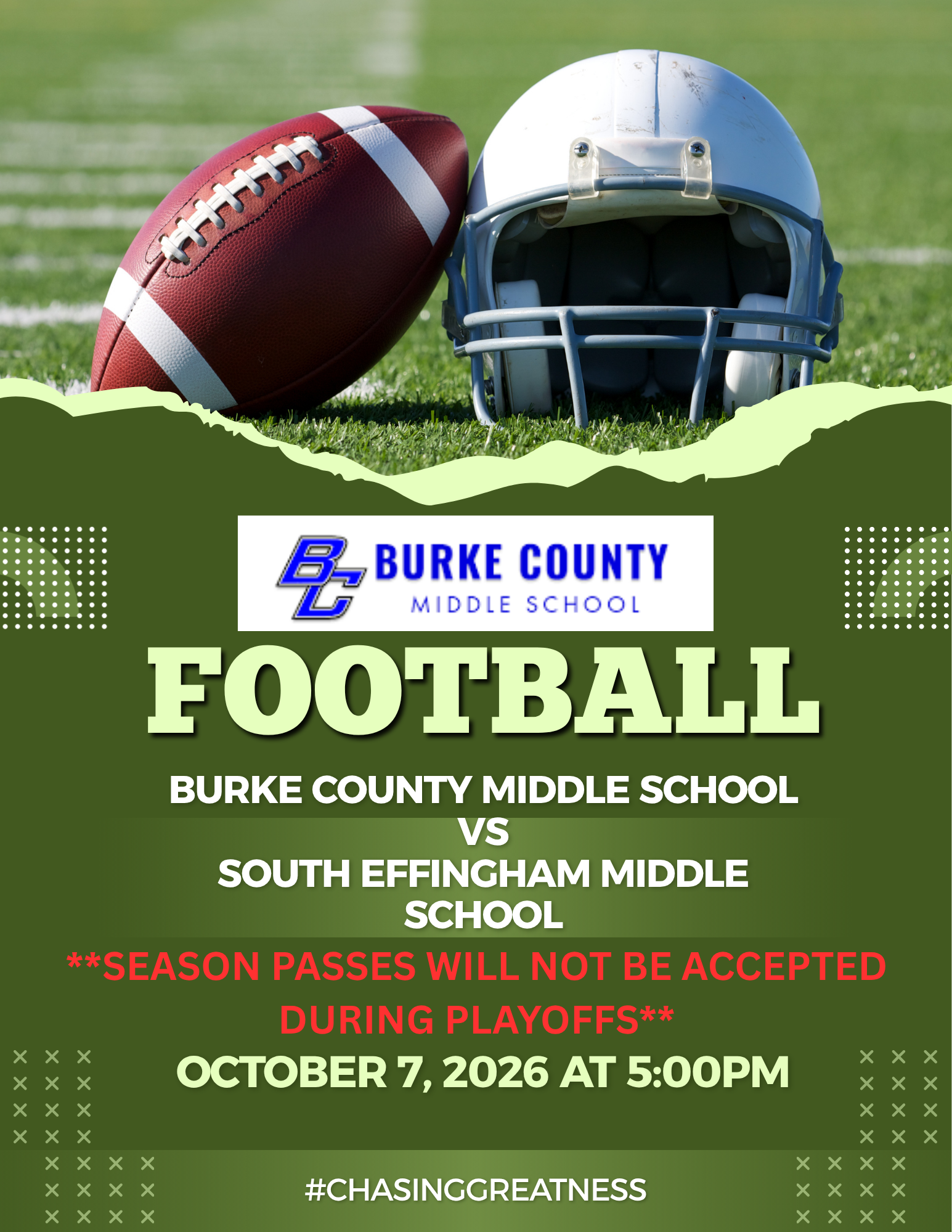 BCMS Cubs Football Game- 10/7/26