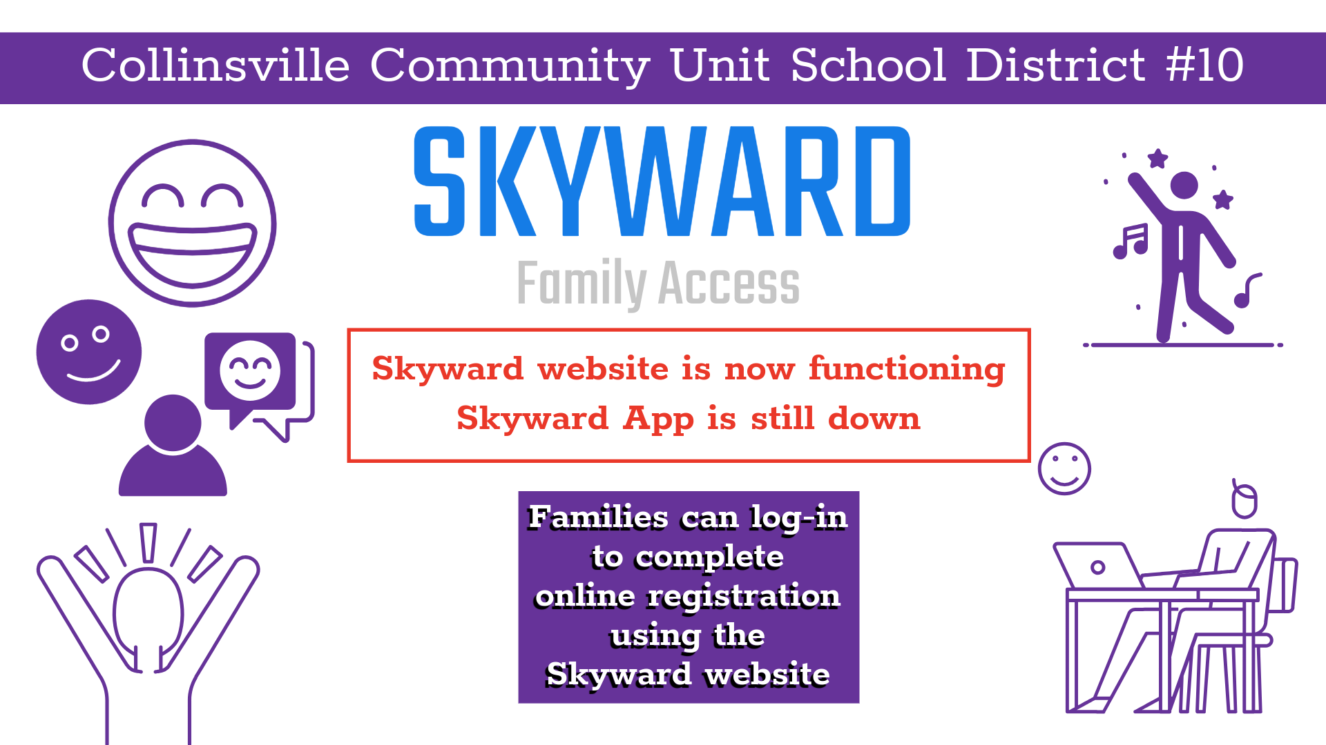 Access to Skyward via Their Website is Restored; Issues with Skyward App Remain