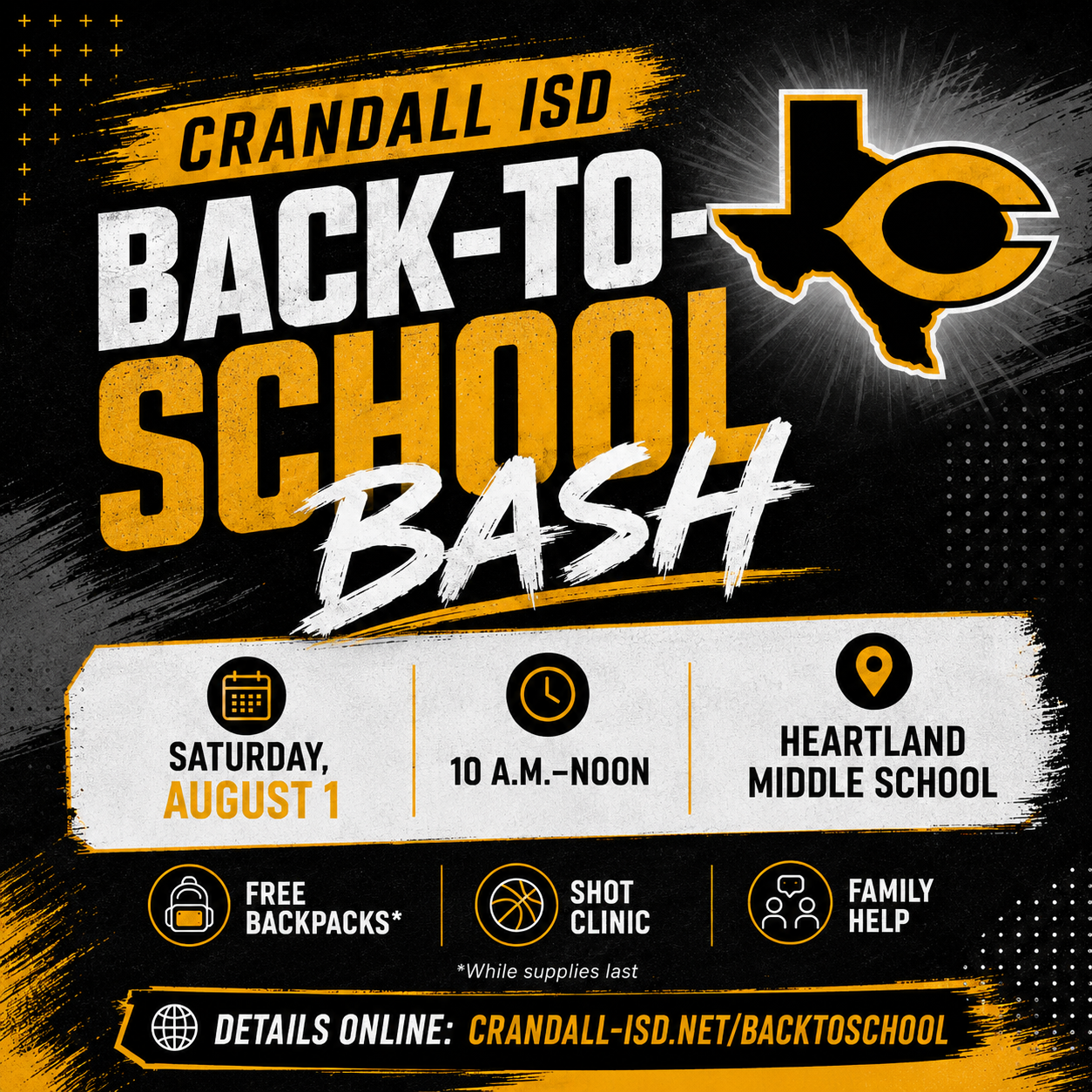 Kick Off the School Year at the Crandall ISD Back-to-School Bash!