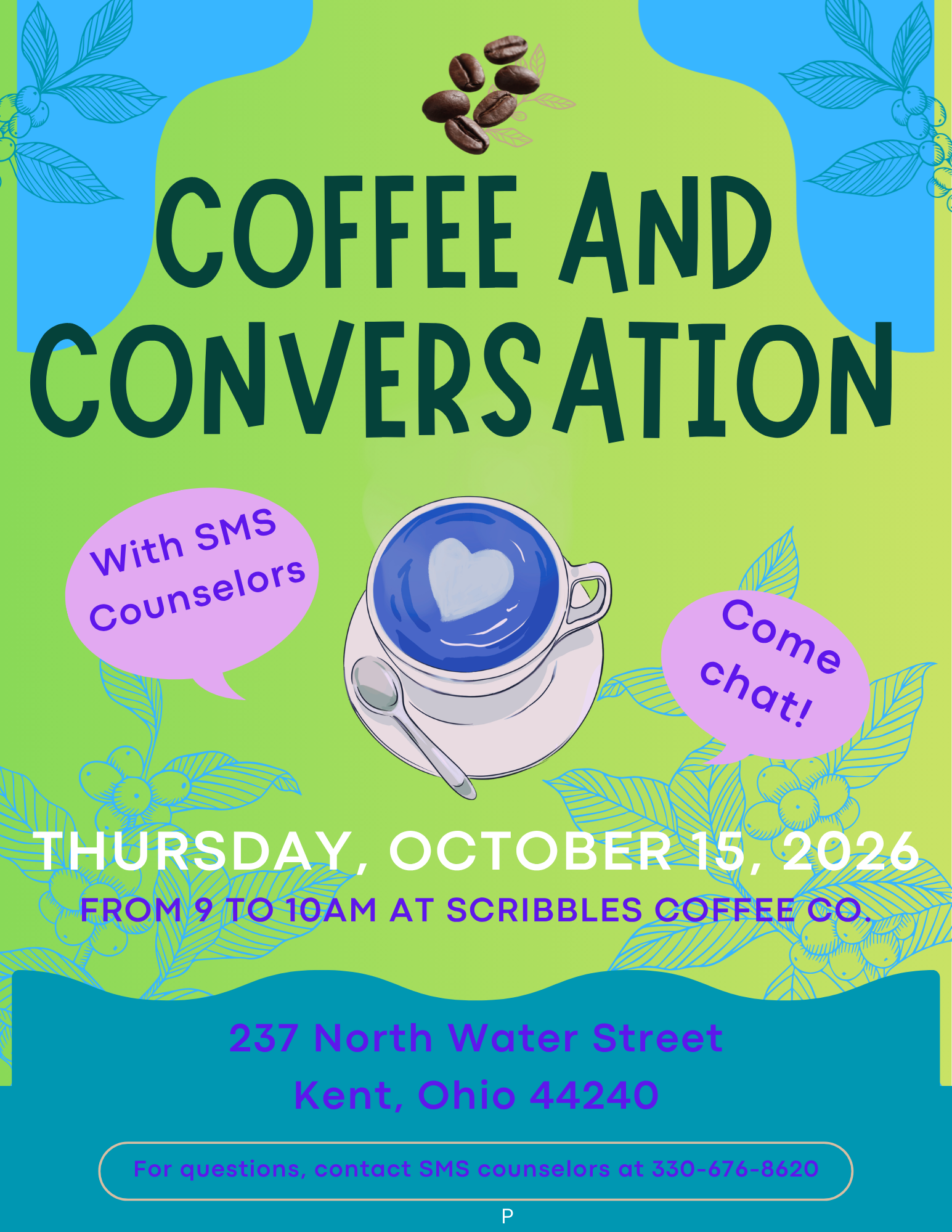 Coffee & Conversation with Counselors is 10/15!