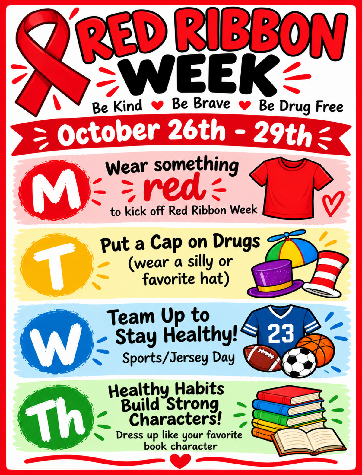 Red Ribbon Week Dress Up Days - Starting 10/26