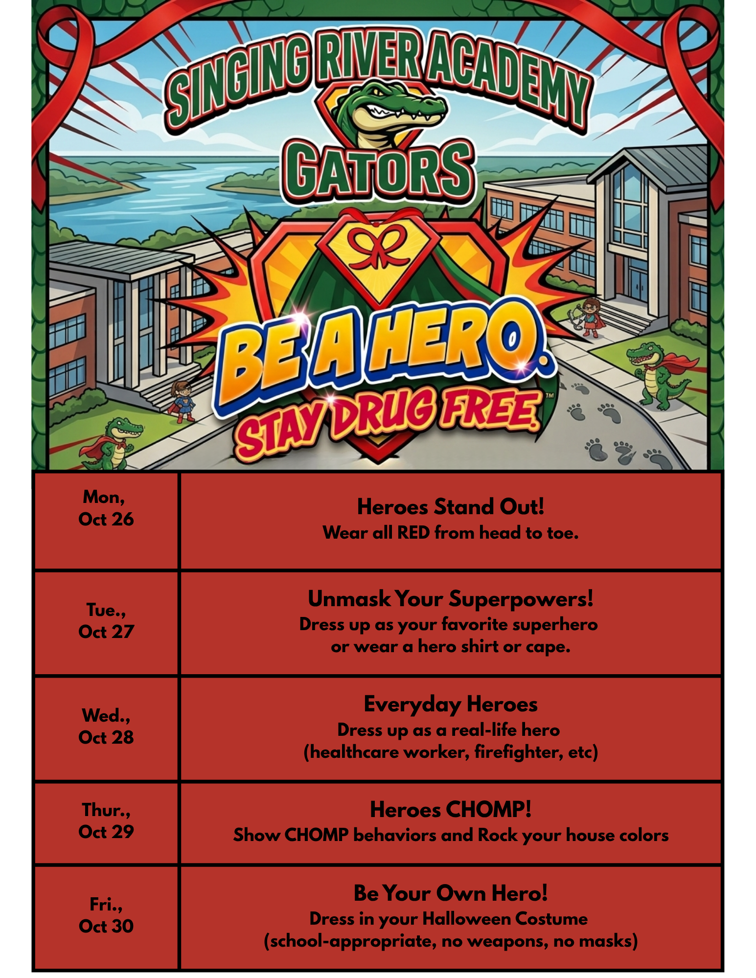 Red Ribbon Week Dress Up Days (SRA)