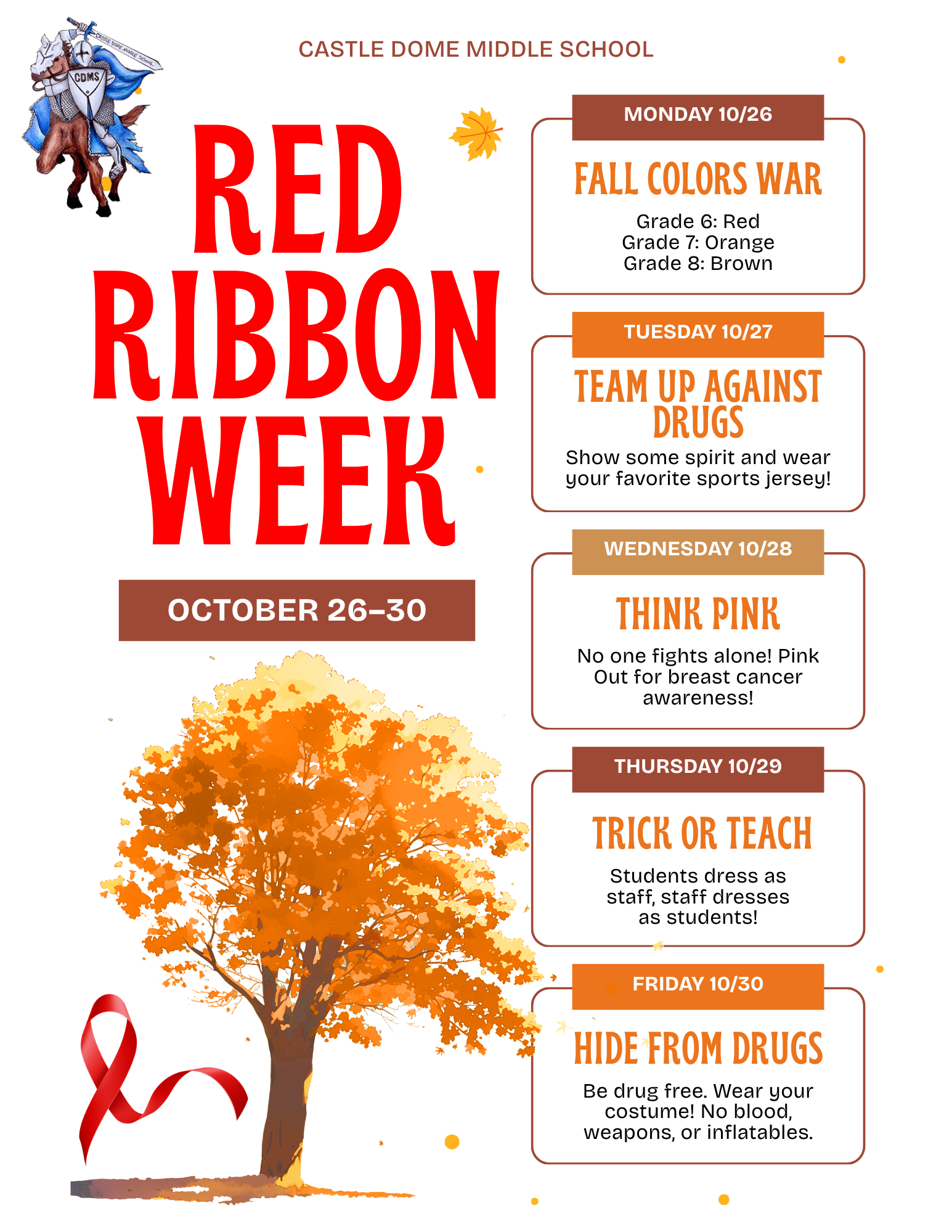 ❤️ Red Ribbon Week is Almost Here, Knights! ❤️