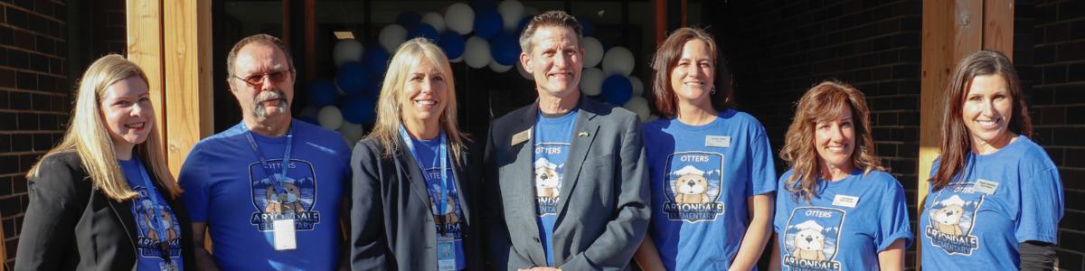 photo of PSD Board of Directors with Superintendent Bahr and Principal Rosendahl