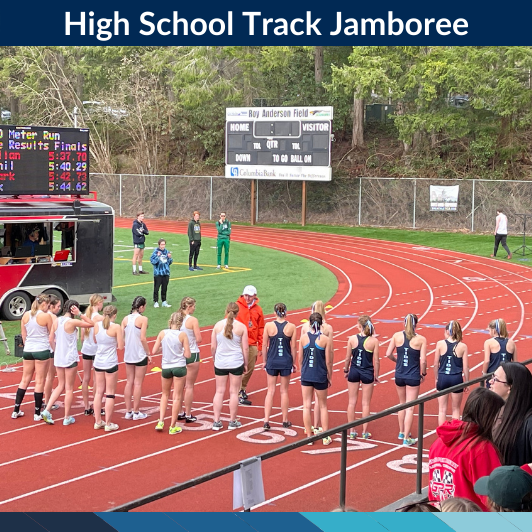Photo of high school track jamboree