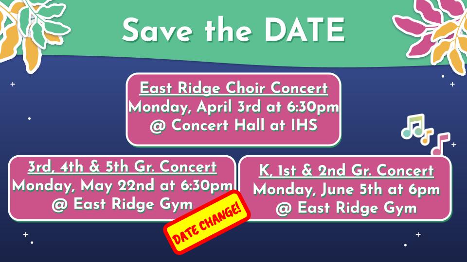 Save the date for Music flyer