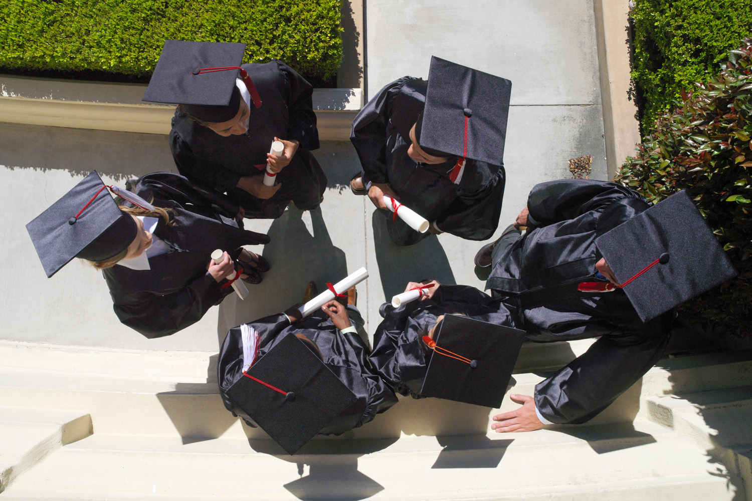 group of graduates from above