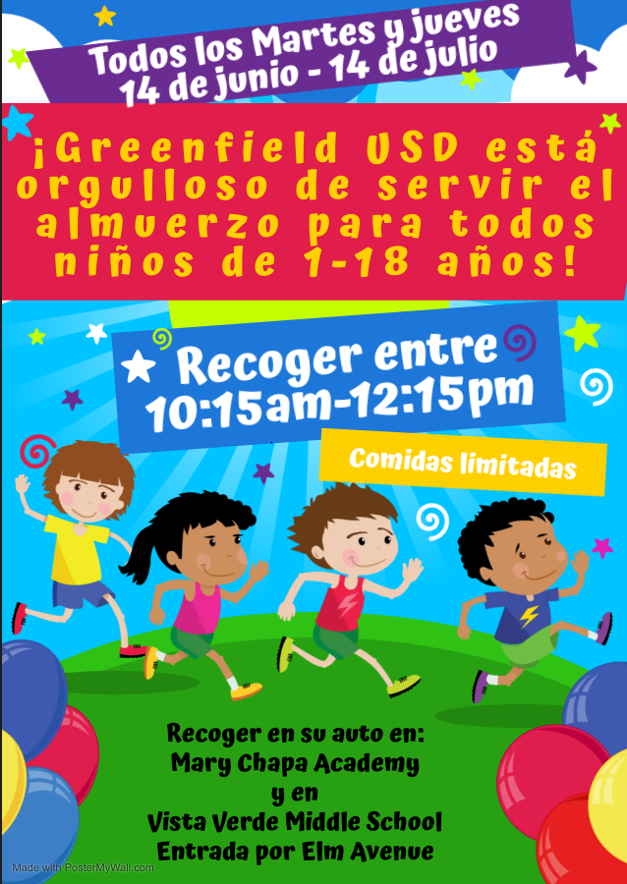 Summer Meals for all Kids - Comidas de verano para todos los niños 