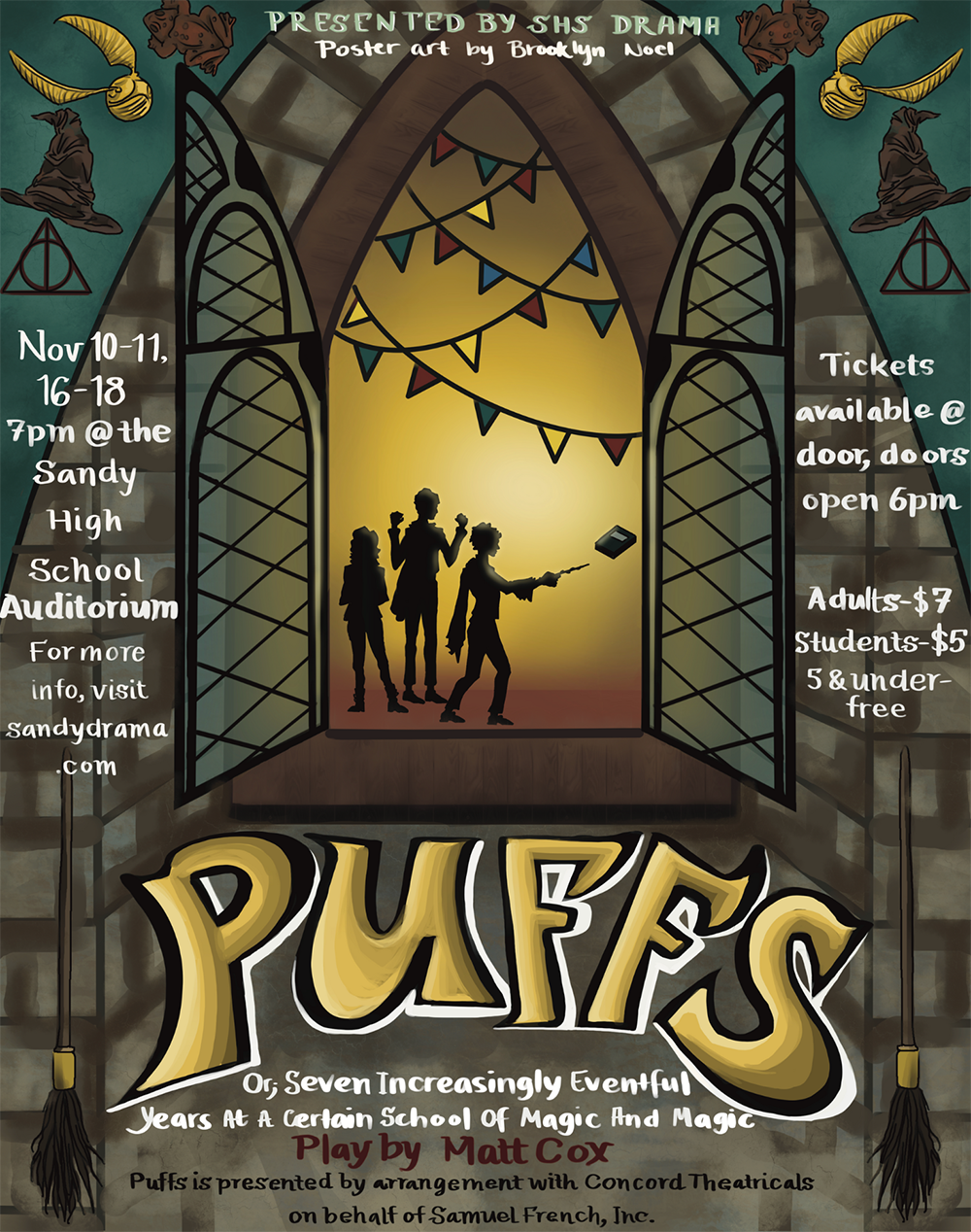 Sandy High Drama's production of "Puffs" by Matt Cox.