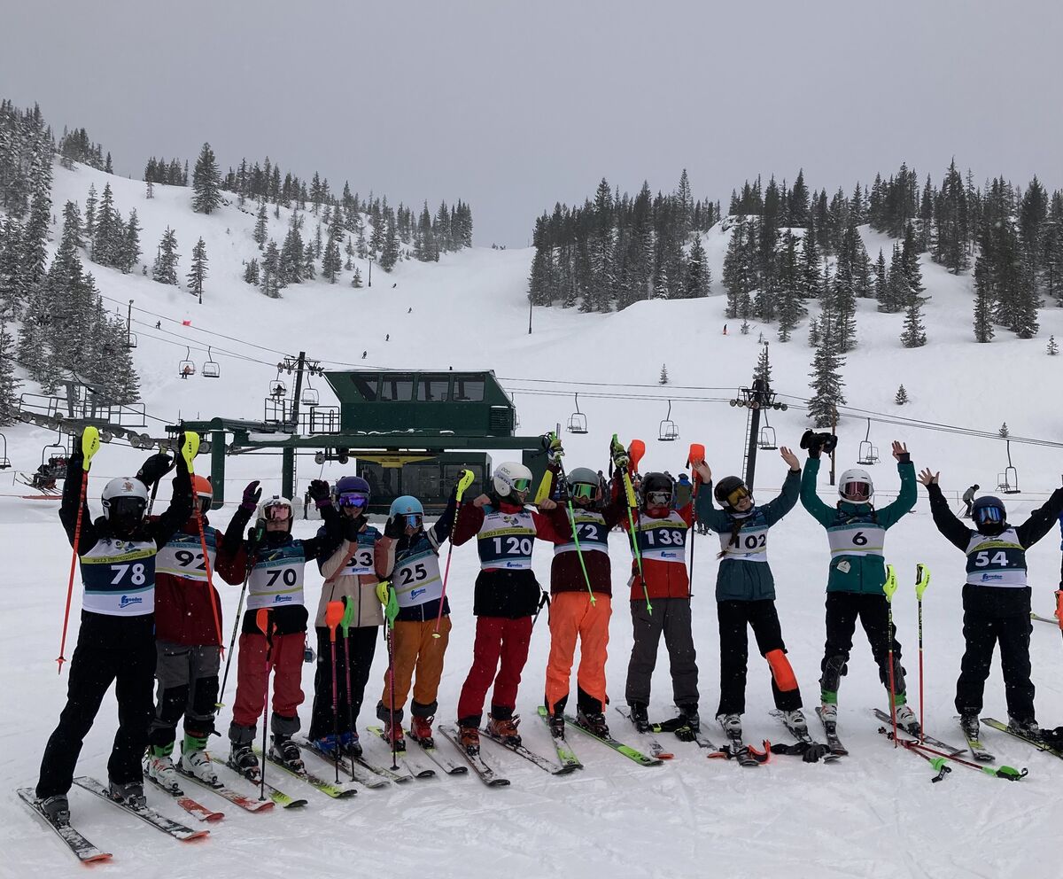 Sandy High School ski team on the slopes.