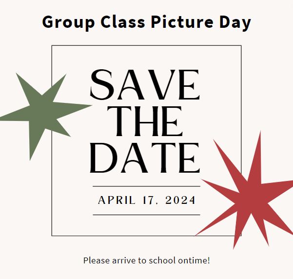 Save the date: Class Picture day April 17 image