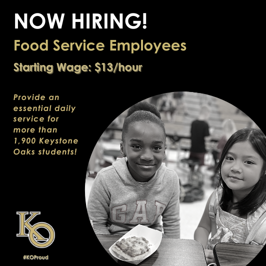 Now Hiring: Food Service Department has openings for the 2026-2027 school year 🥪🍎
