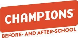 The Champions logo features the word 'CHAMPIONS' in white on an orange rectangle.