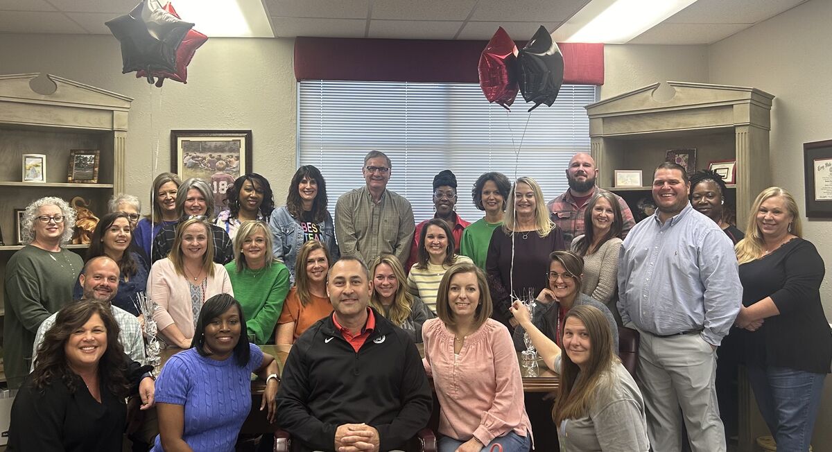 Houston County employees taking a group picture