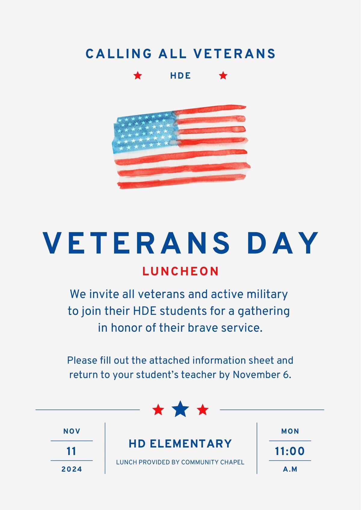 Veteran's Day Luncheon