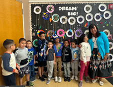 Image of students with  special guest from the Cherokee Nation, Marty Hight.