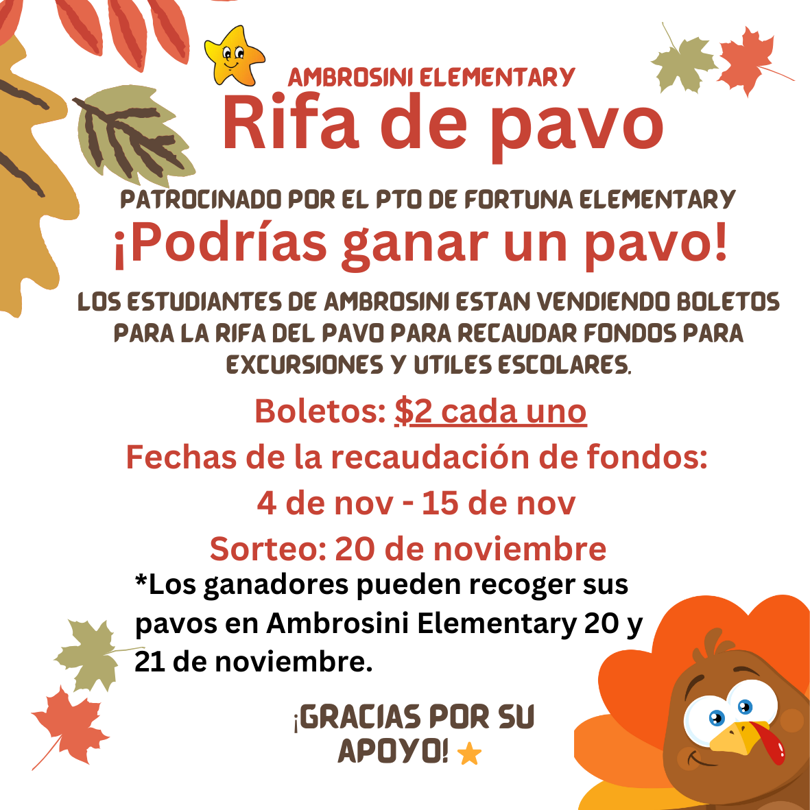 Spanish Turkey Raffle Flyer
