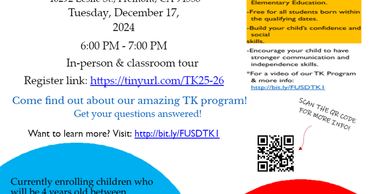 TK Enrollment Flyer 2025-26