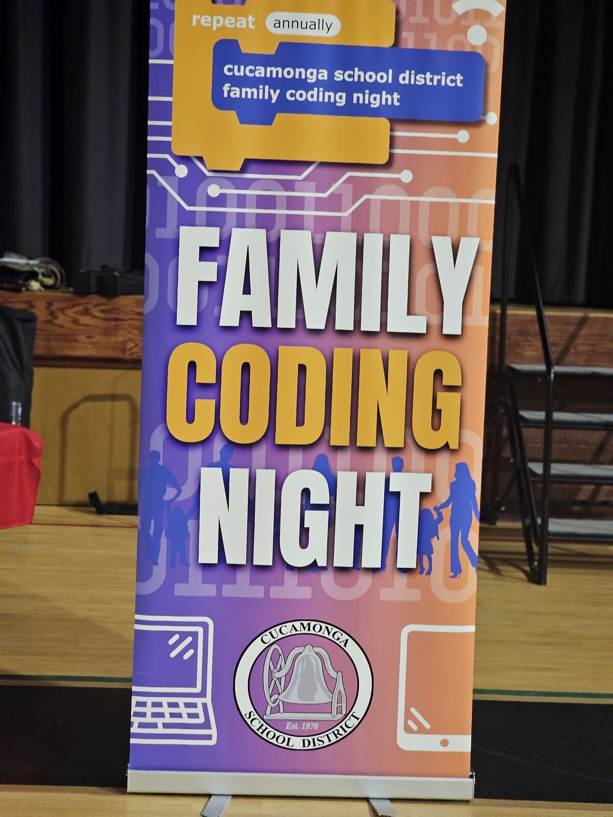 Image of Family Coding Night sign