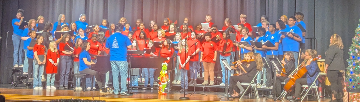 Entire choir singing