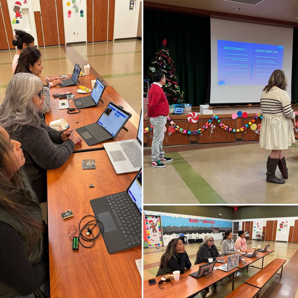 An image of Mrs. Muñoz and Mr. Alcala conducting a session on digital citizenship and internet safety.
