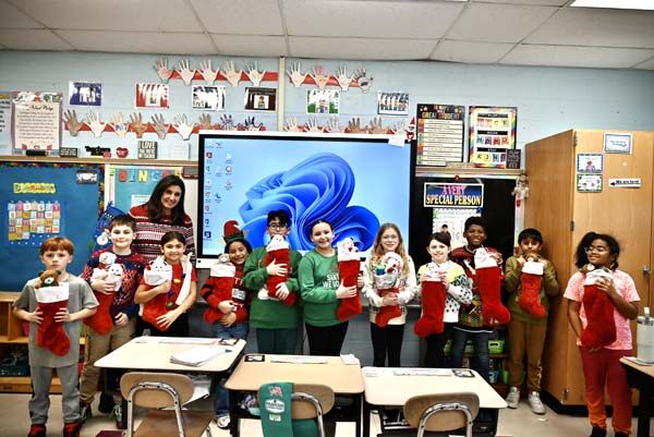 Student council members at William E. DeLuca Elementary School.
