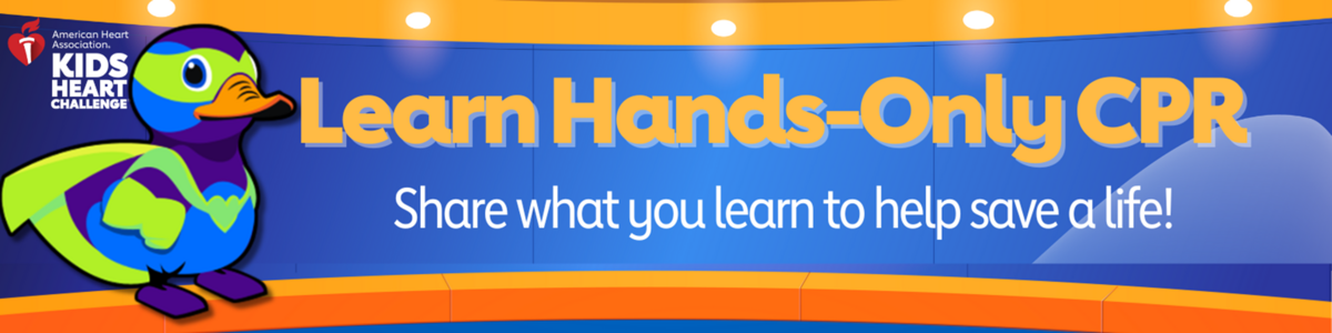 A blue and orange sign with white text Description automatically generated