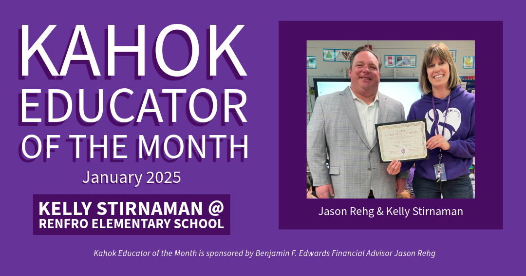 Teacher receiving certificate