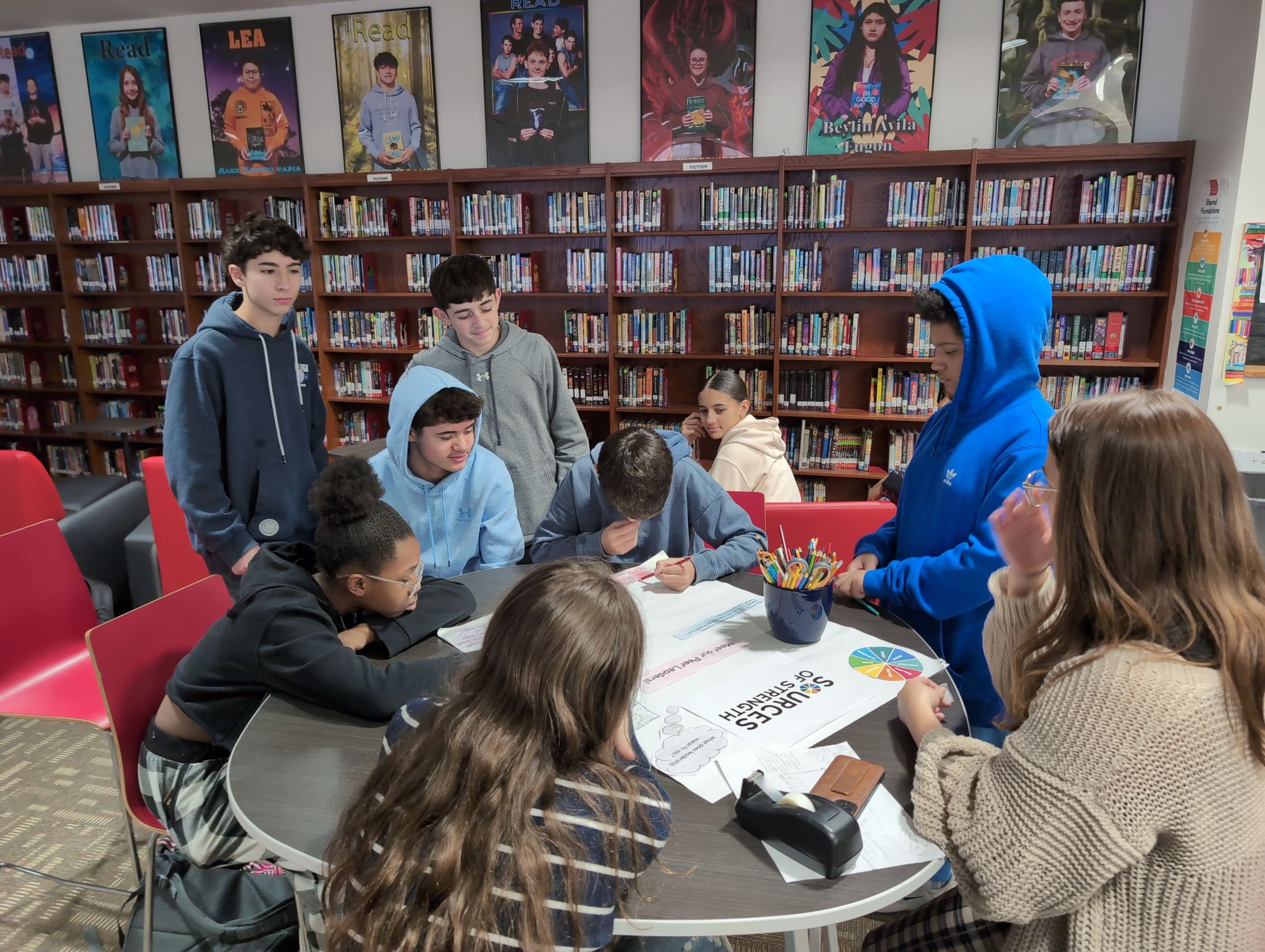 Sources of Strength peer leaders decorated the Center Moriches Middle School in order to promote mental health.