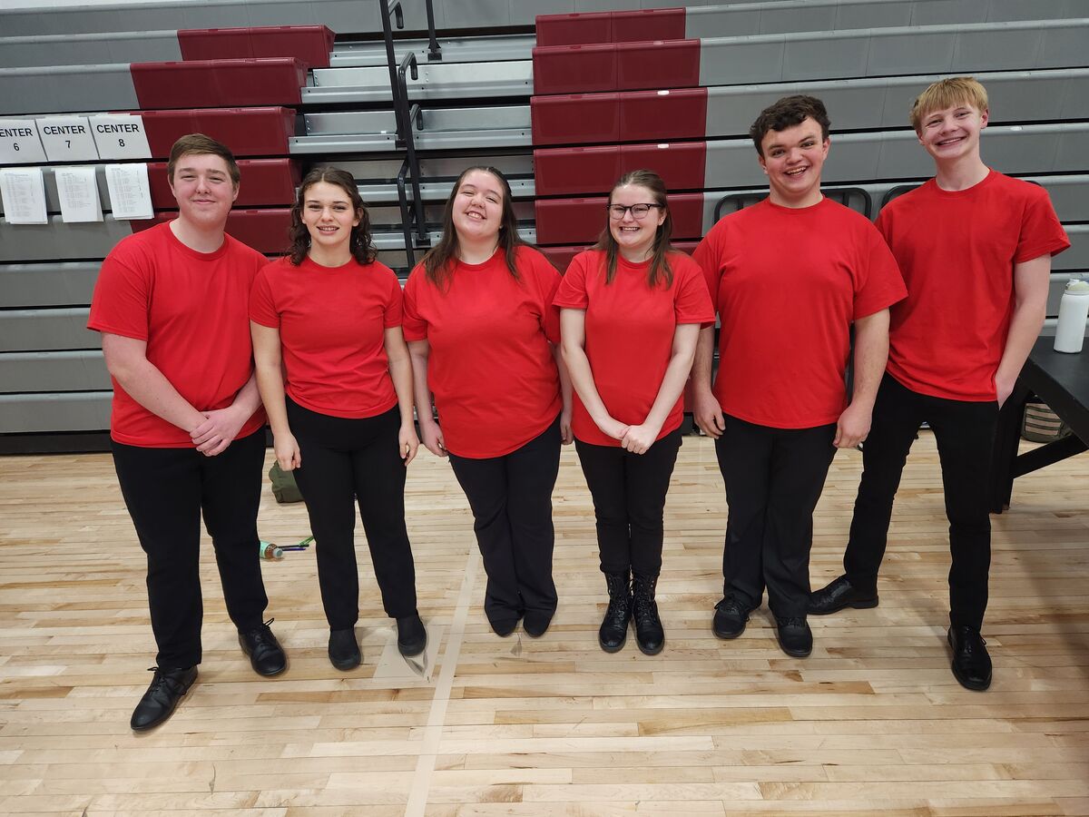 Photo of Readers theatre group that received special recognition at state speech