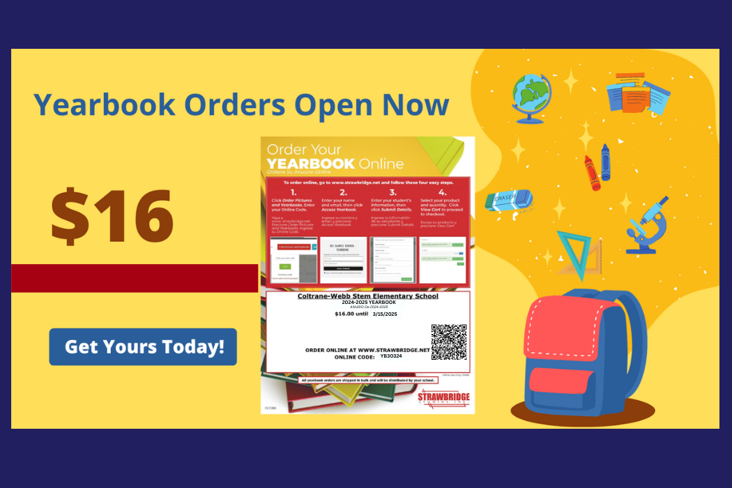 Graphic with Yearbook Order Form. Cost of $16.