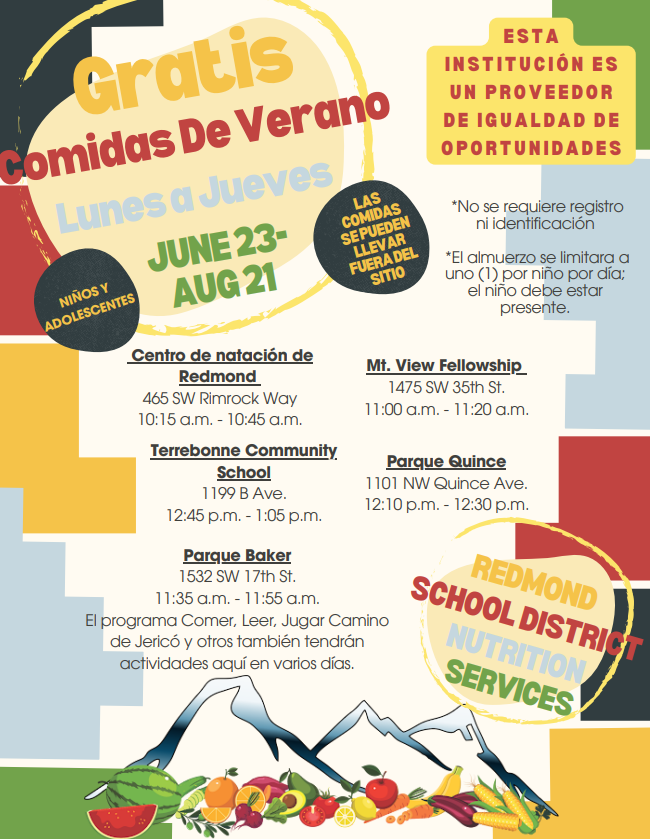 2025 Summer Meals (Spanish)