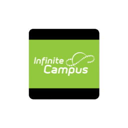 The Infinite Campus logo features white text on a green background.