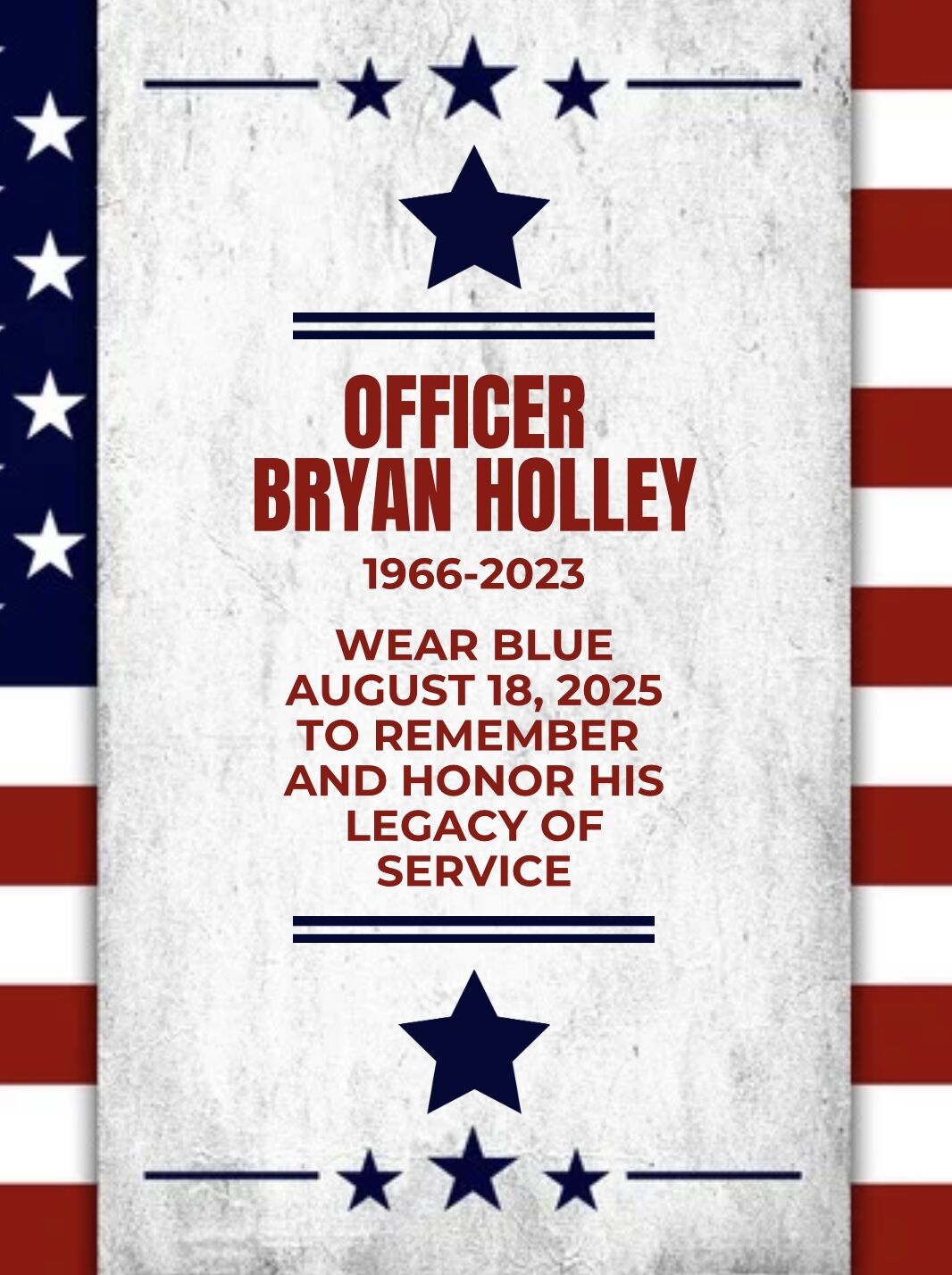 Honoring Officer Holley
