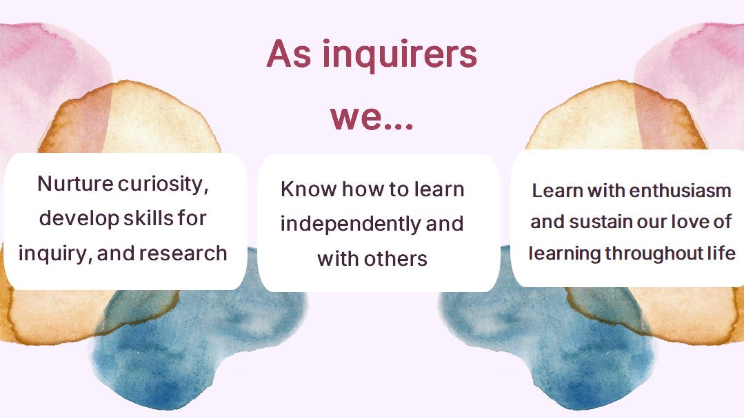 Learner Profile Attribute Focus for September: Inquirers