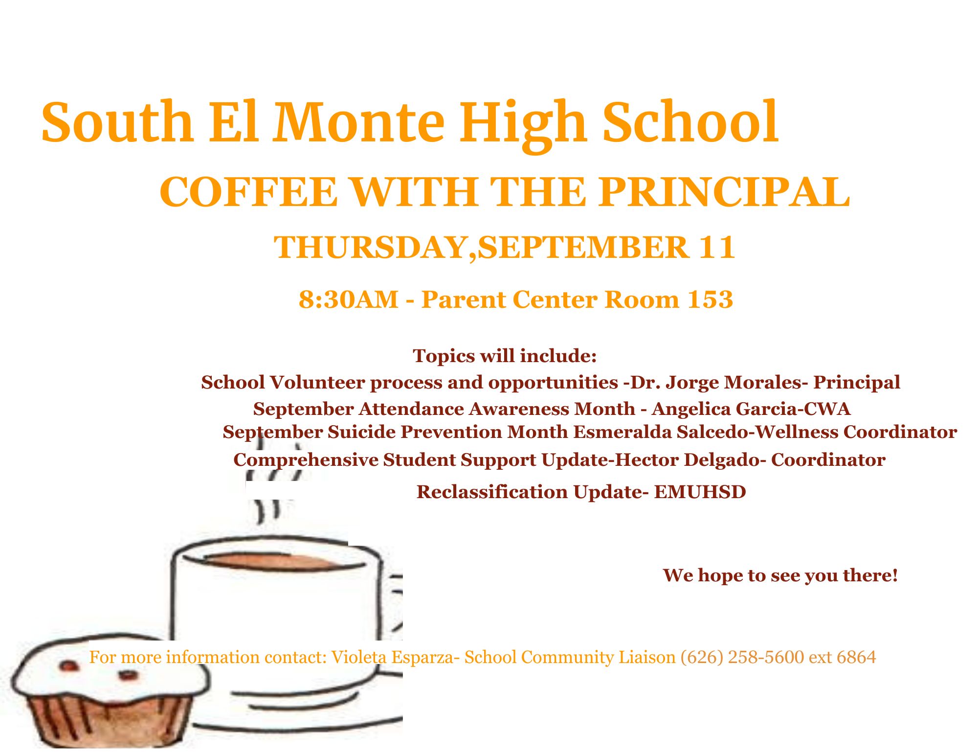 First Coffee with the Principal of the School Year ☕ 