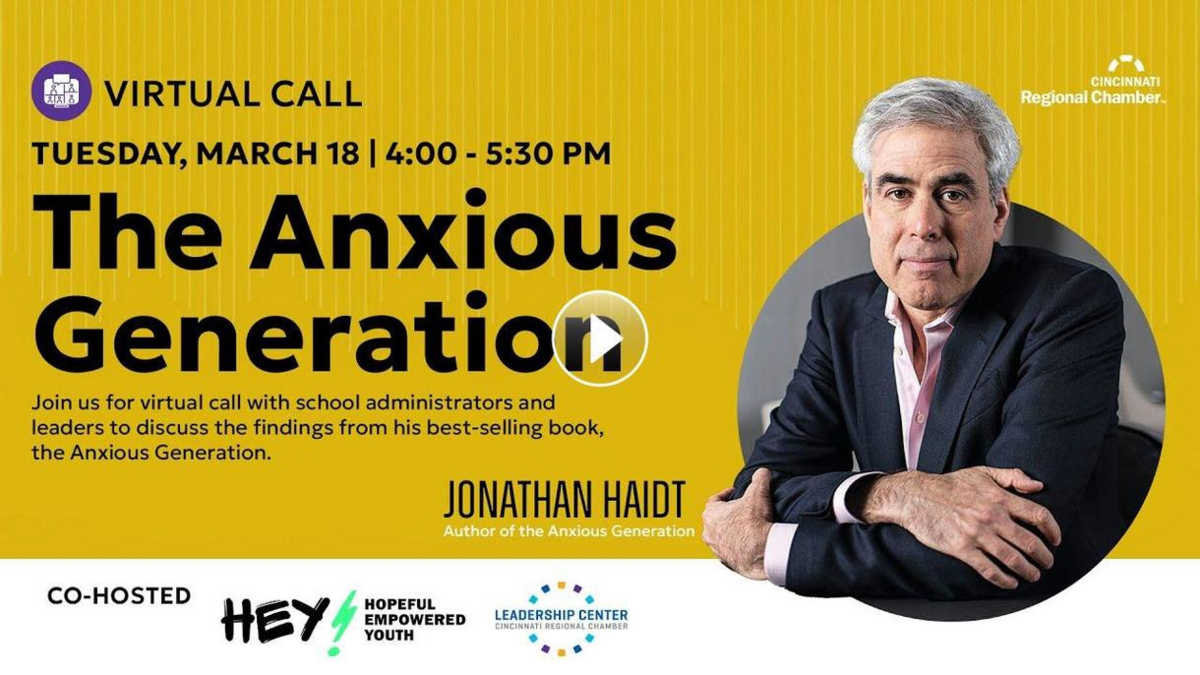 The Anxious Generation: A Virtual Conversation with Jonathan Haidt