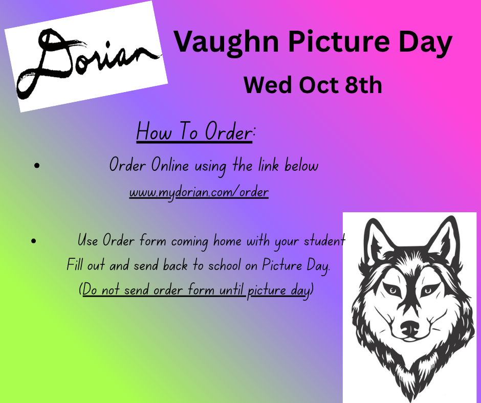 Vaughn Picture Day Oct 8th link to order