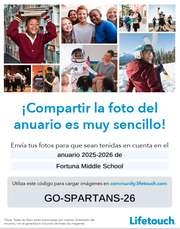 A collage of diverse students and activities, promoting yearbook photo submissions.