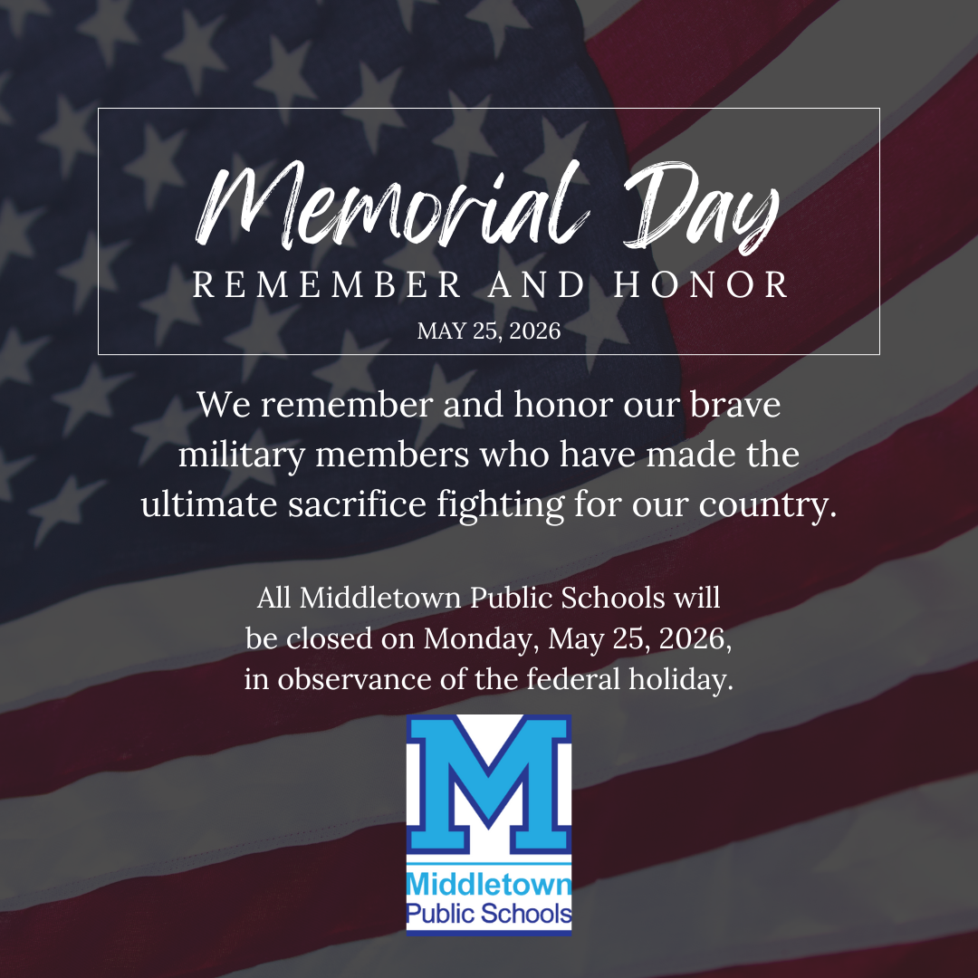 No School - Memorial Day; Monday, May 25, 2026