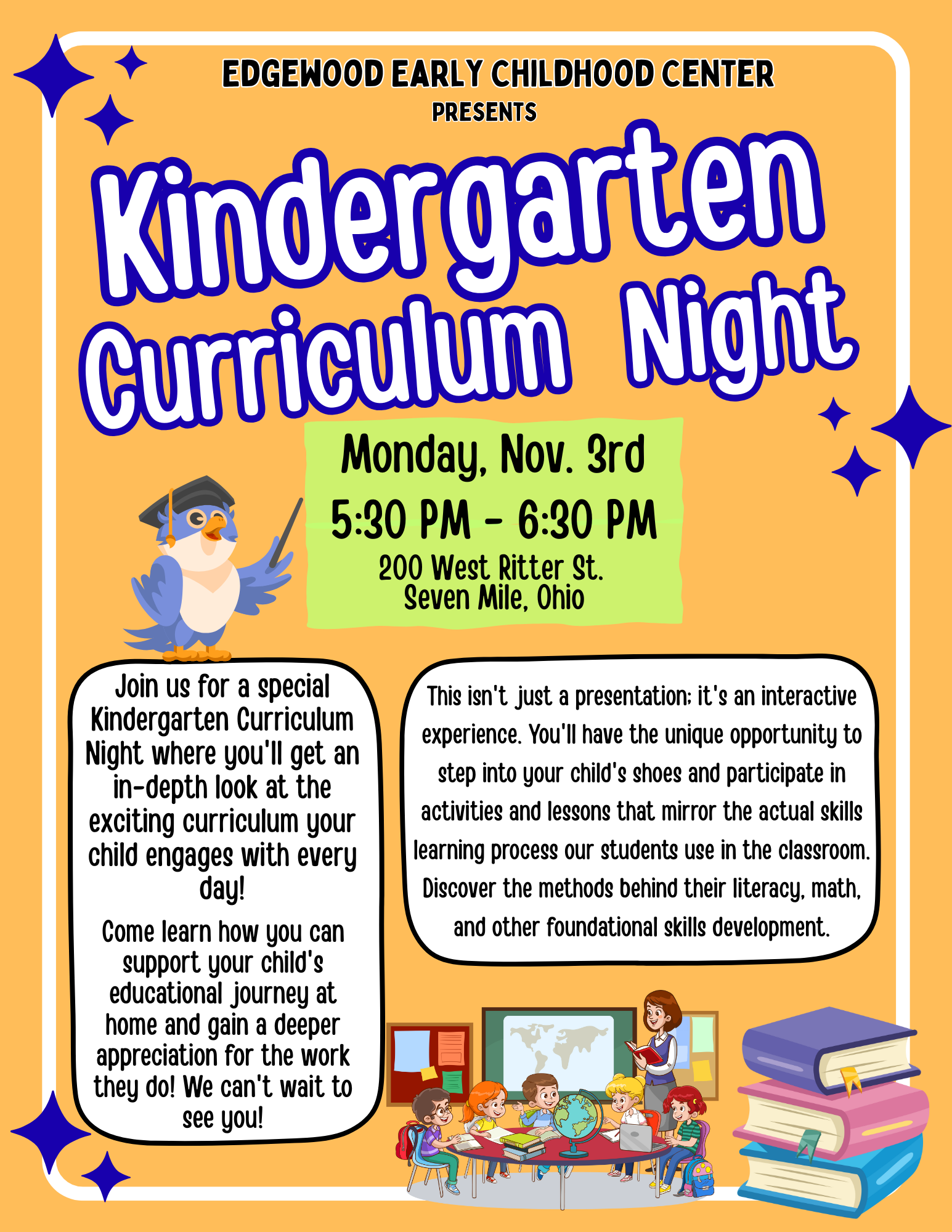 Kindergarten Curriculum Night